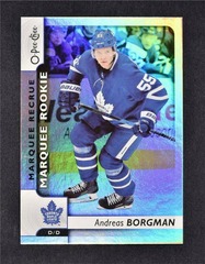 2017-18 O-Pee-Chee Marquee Rookie Rainbow #615 Andreas Borgman Maple Leafs